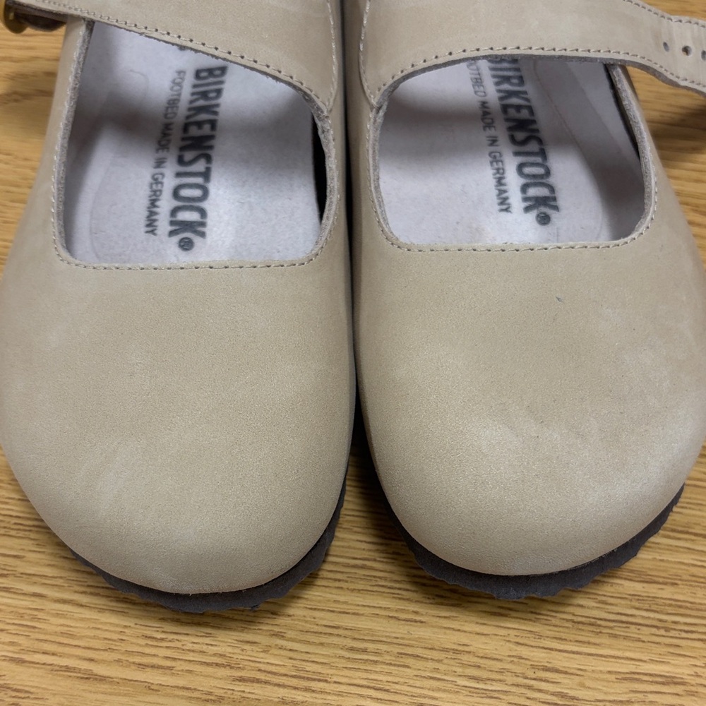 Birkenstock Women's Tan Mary Jane Flats with Ankle Strap - Picture 3 of 8
